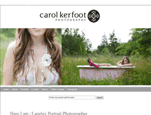 Tablet Screenshot of carolkerfootphotography.com